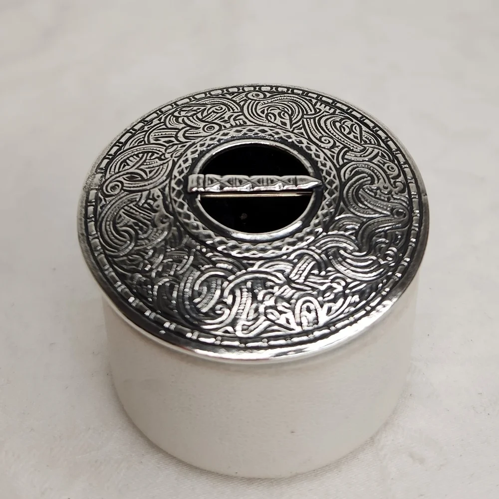 Snorre Silver Viking Serpent Pendant Brooch - Picture 2 of 10